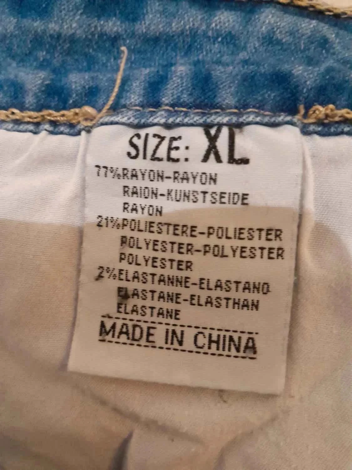 Shorts de mezclilla desgastada, estilo roto, talla XL – photo 7